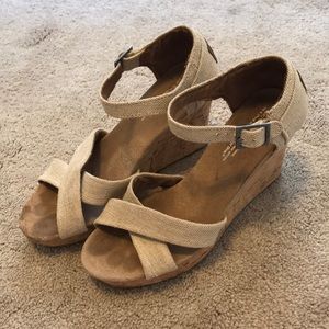 TOMS Sienna Cork Wedge Sandal